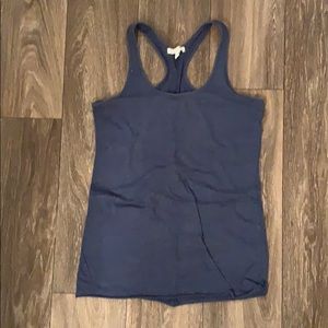 Navy blue racer back tee (M)